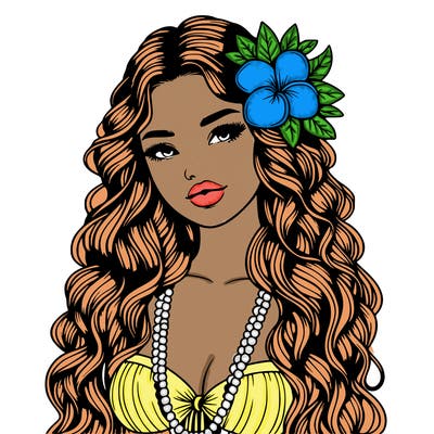 realistic beautiful hawaiian woman,long dress,haku lei, lips