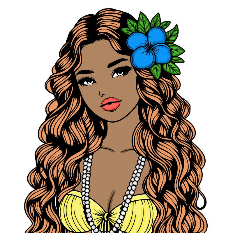 realistic beautiful hawaiian woman,long dress,haku lei, lips