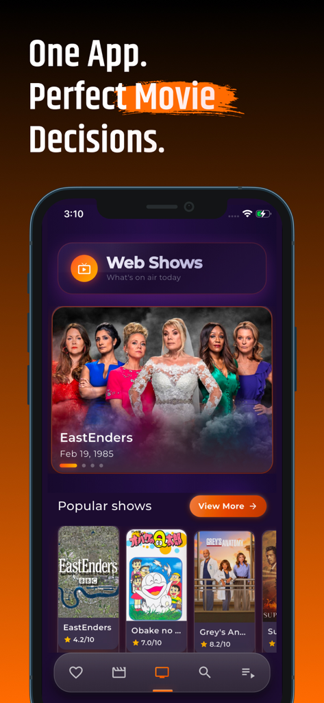 Cineby: Movies & Drama TV Show - Cineby app interface displaying popular web shows and television series recommendations