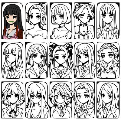 girls that look diffrent anime