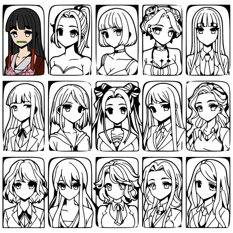 girls that look diffrent anime