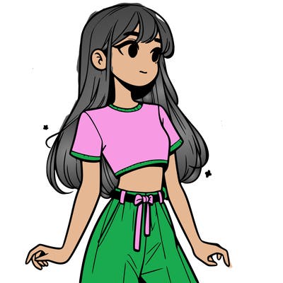 girl in a cute crop top