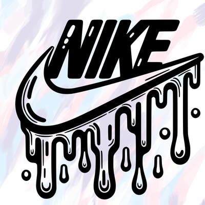dripping nike logo
