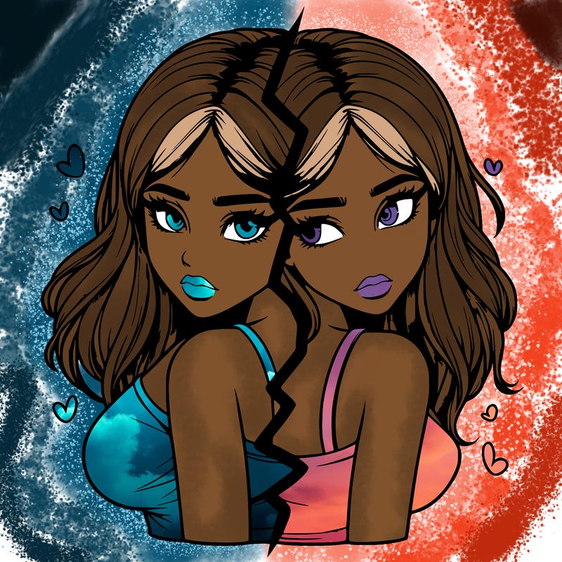 realistic girl split