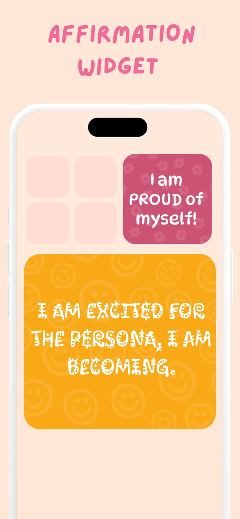 Manifest: Daily Vision Board - A smartphone home screen displaying colorful daily affirmation widgets from the Manifest app