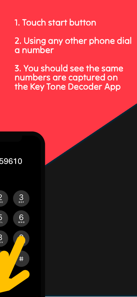 Key-Tone-Decoder - Una guida passo passo su come utilizzare l'app Key-Tone-Decoder per catturare toni di chiamata da un altro telefono
