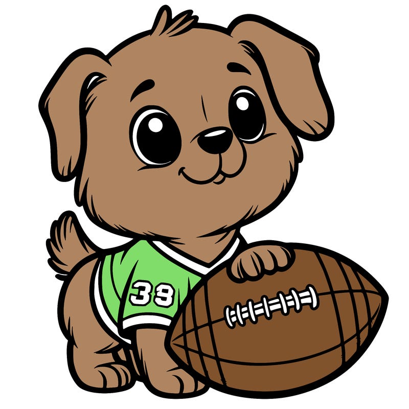 dog in a football