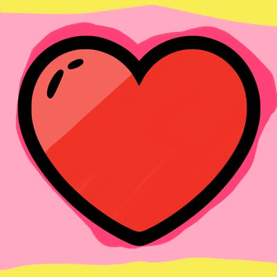 a blank heart
