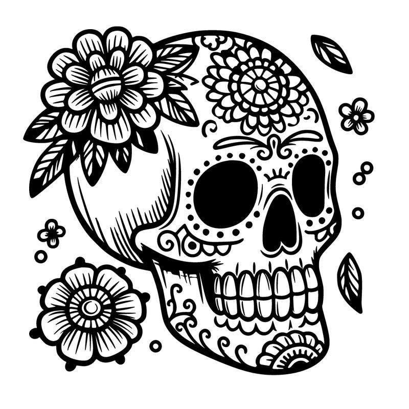 skull of the day of the dead