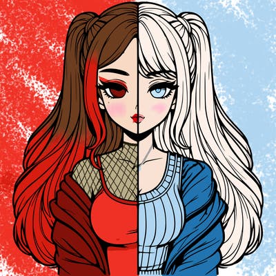 realistic girl split