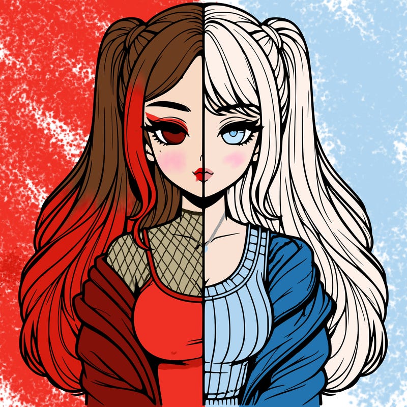 realistic girl split