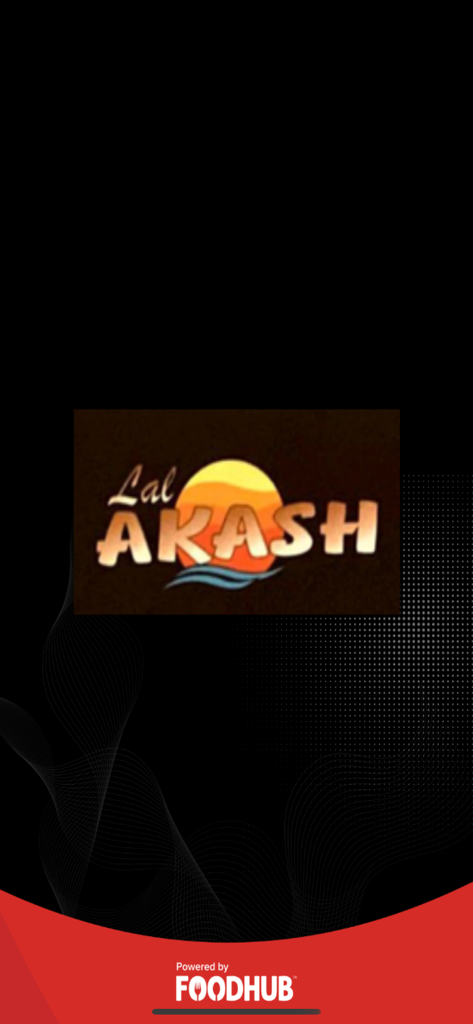Lal Akash Restaurant - Lal Akash Restaurant app splash screen featuring the logo and foodhub branding