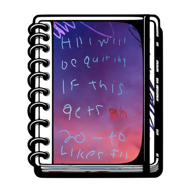 blank, realistic notebook