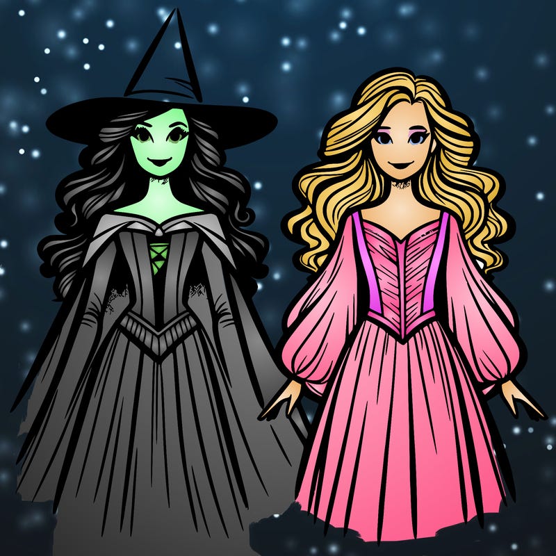 elphaba and glinda from wicked