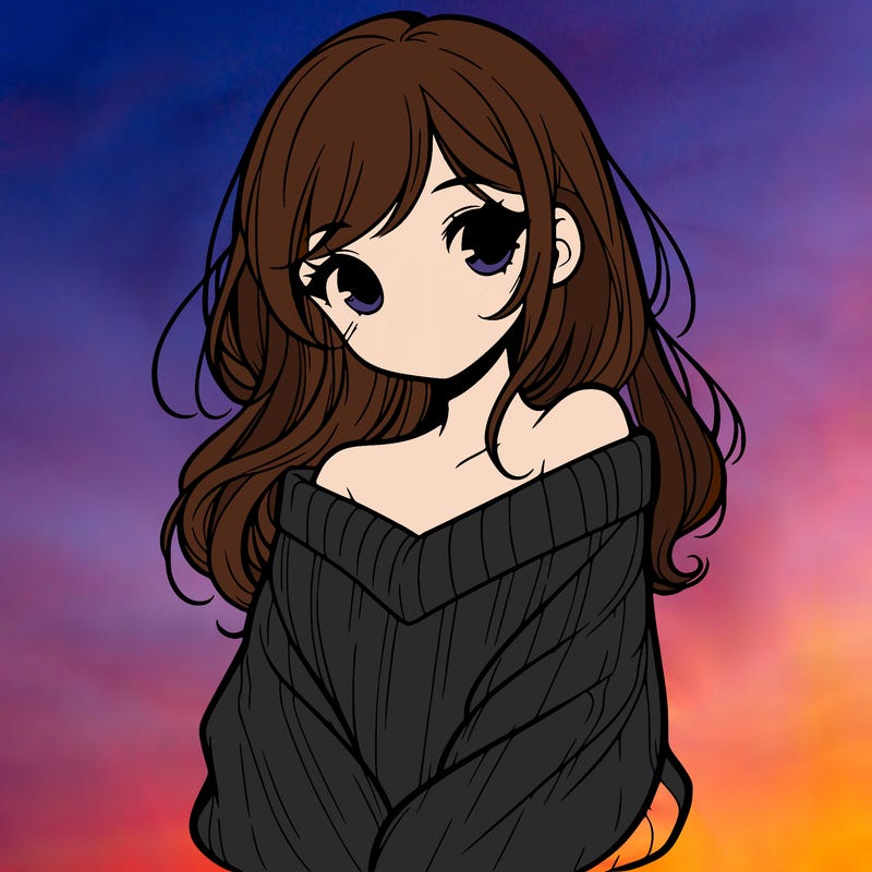 shy pretty girl wearing a sweater that is falling off one shoulder portrait