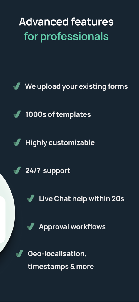 List of GoAudits advanced features for professional inspections and audits