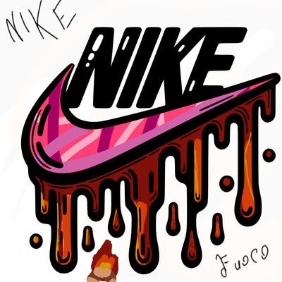 dripping nike logo