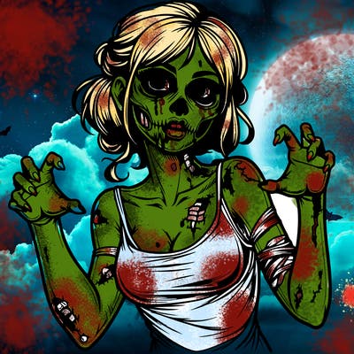realistic zombie girl