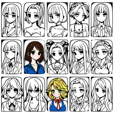 girls that look diffrent anime