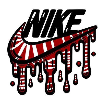 dripping nike logo