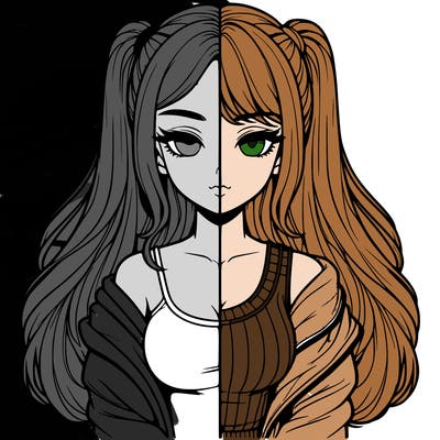 realistic girl split