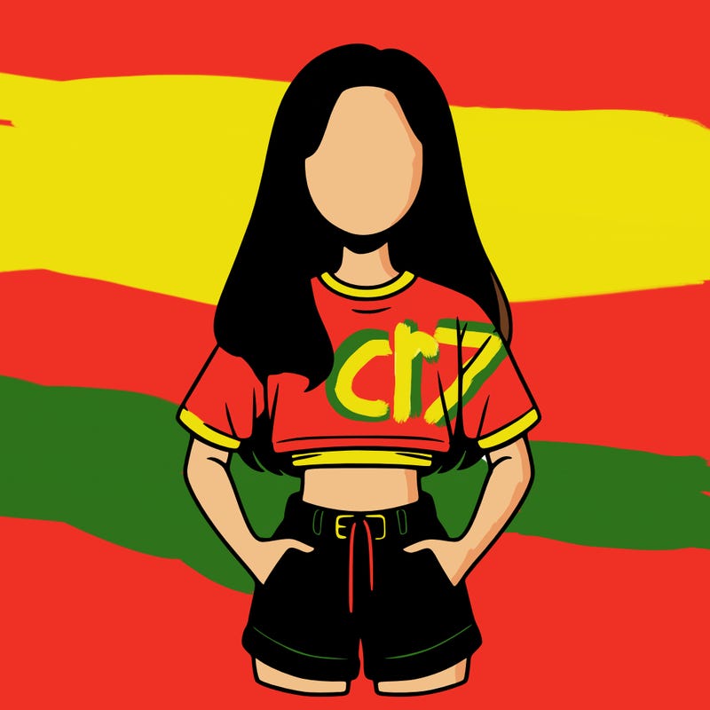 no face girl in crop top and shorts realistic