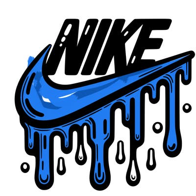 dripping nike logo