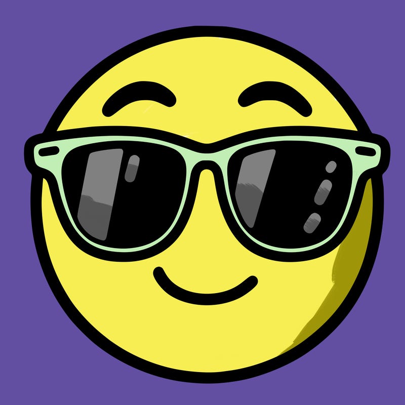 emoji with sunglasses