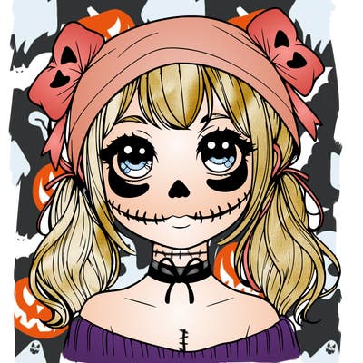 realistic girl halloween