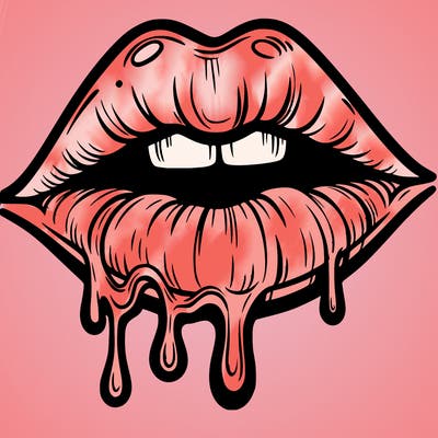 lips that look realistic and drip