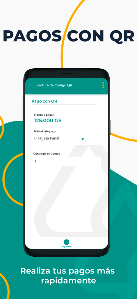 universitaria - Interfaz de aplicación móvil para realizar pagos con códigos QR con Universitaria.
