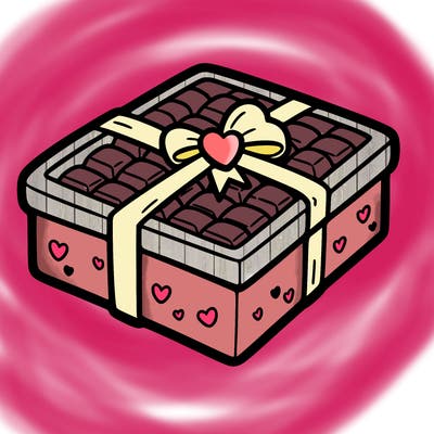 a box of chocolate for valentines day