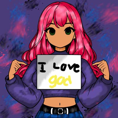 girl holding a blank sign in a long sleeve crop top