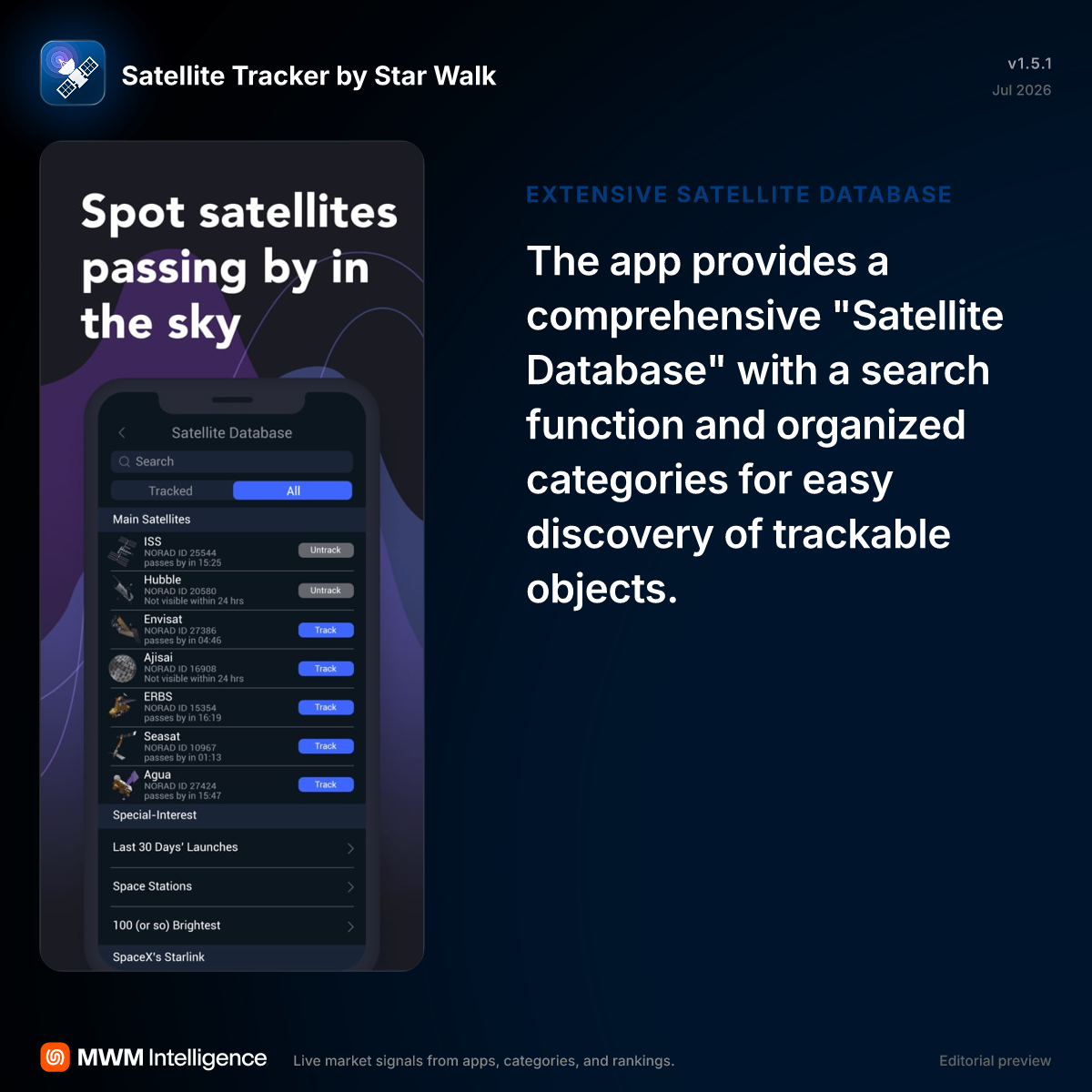 Satellite Tracker by Star Walk - Reference App | MWM