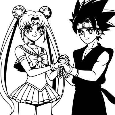 sailor moon getting married to naruto realistic