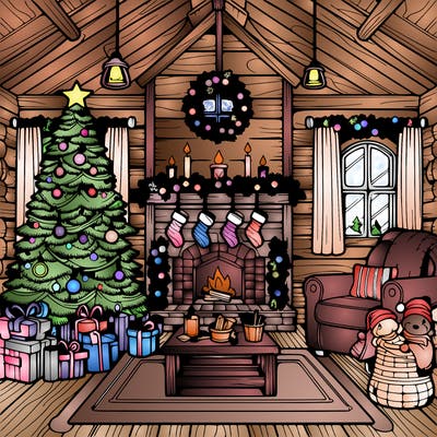 christmas house interior