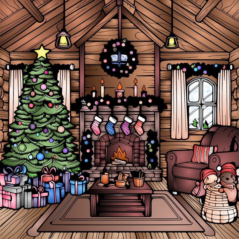christmas house interior