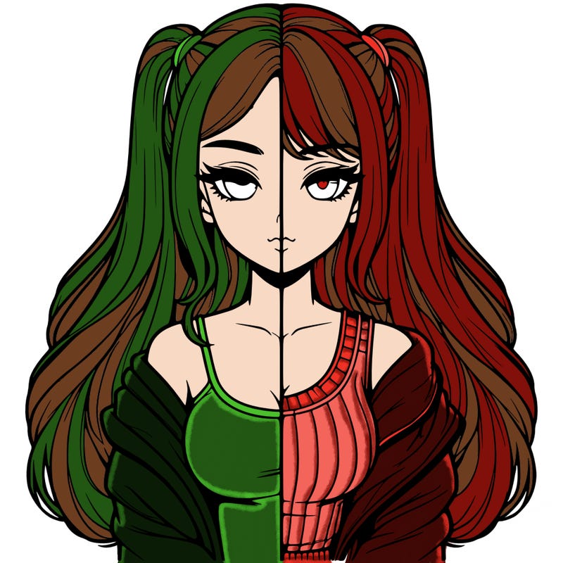 realistic girl split