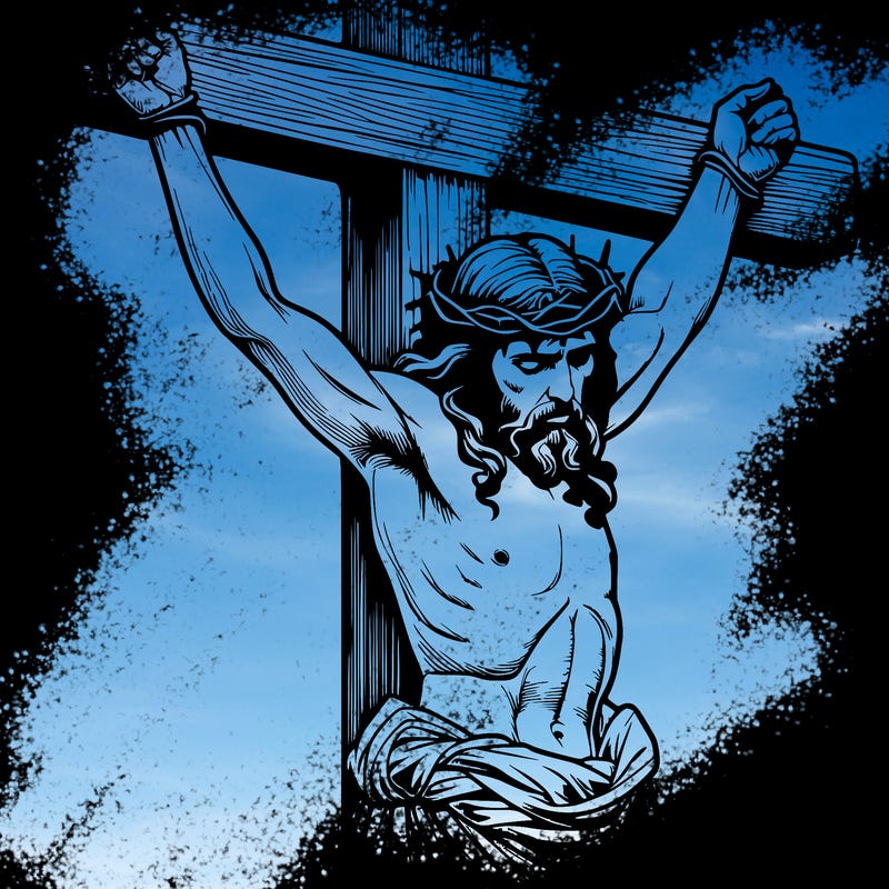 jesus realistic on the cross