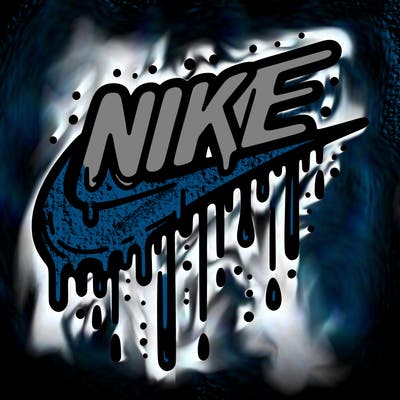 dripping nike logo