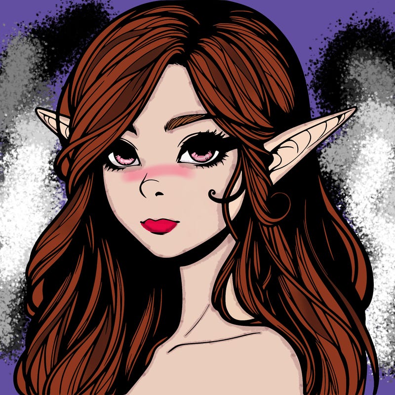 elf girl realistic dark fantasy