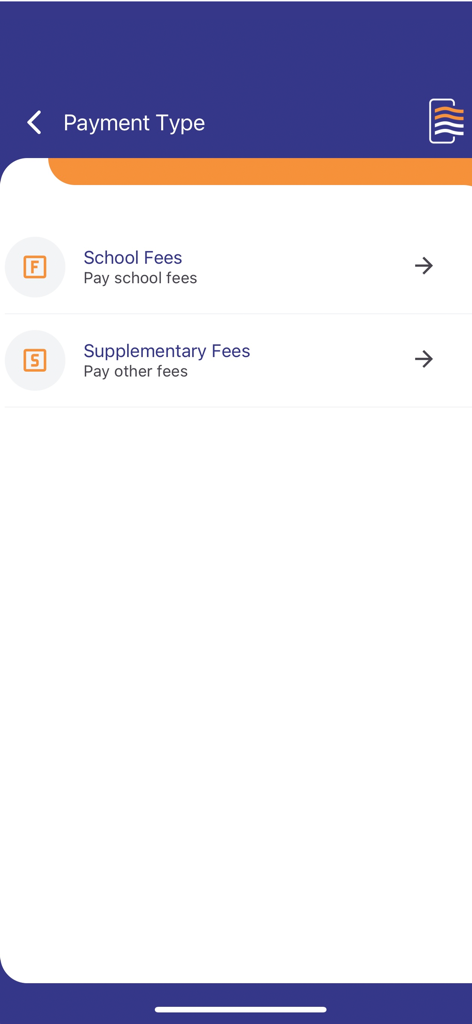 AwashBIRR Pro - AwashBIRR Pro mobile app screen showing options to pay school fees and supplementary fees
