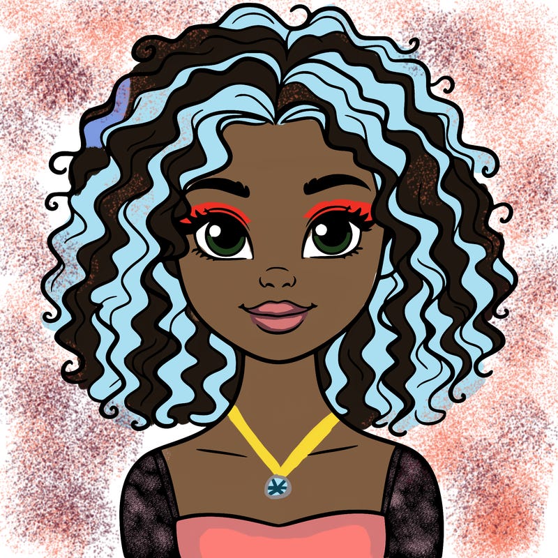 woman with curly hair