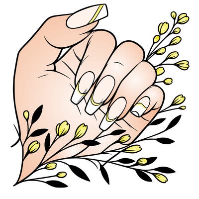 nails with french tip