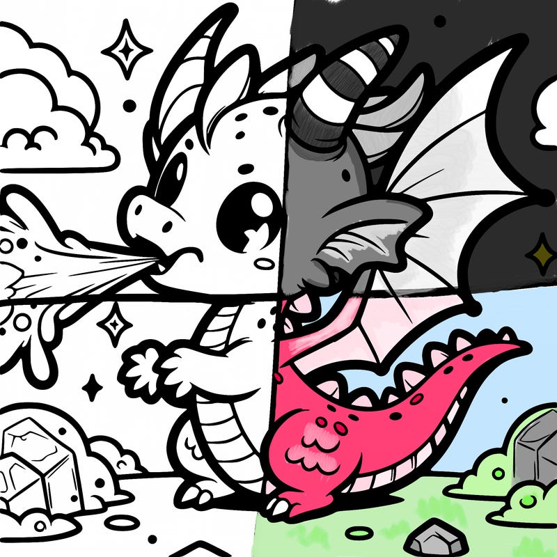 a dragon with wings shooting ice out of its mouth cute