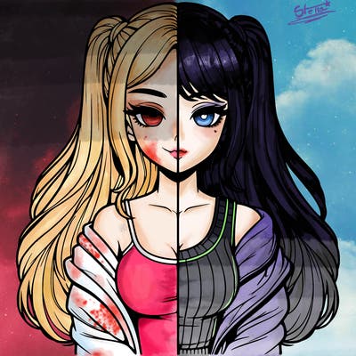 realistic girl split