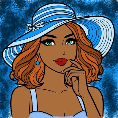 beautiful woman in hat