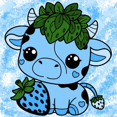 cute strawberry cow