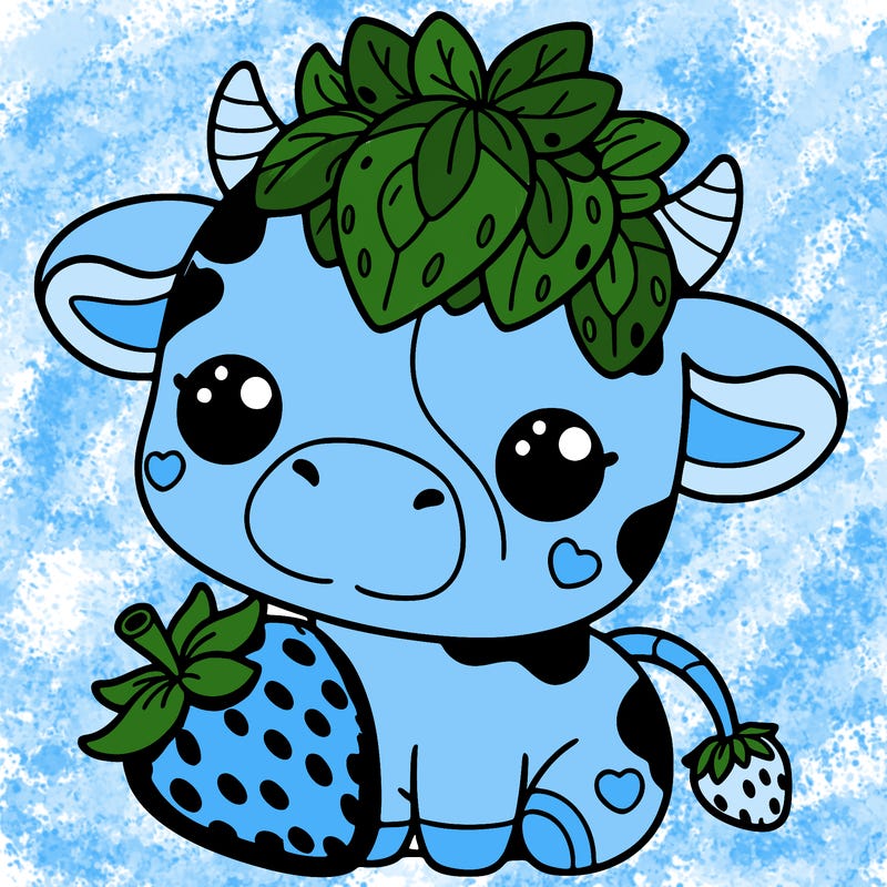 cute strawberry cow