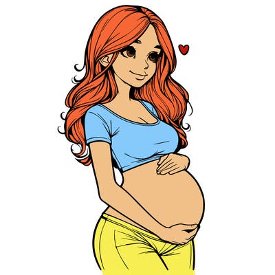 realistic pregnant girl
